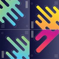 Abstract Geometric Gradient Designs with Minimalistic Fluid Shapes vector