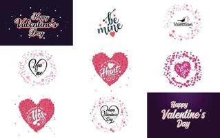 Valentine lettering with a heart design. Suitable for use in Valentine's Day cards and invitations vector