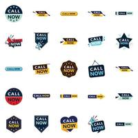 25 High quality Typographic Designs for a professional call to action Call Now vector