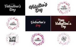 Love and Valentine's hand-drawn lettering with a heart design. suitable for use as a Valentine's Day greeting or in romantic designs vector