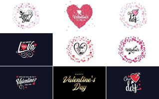 Valentine lettering with a heart design. Suitable for use in Valentine's Day cards and invitations vector