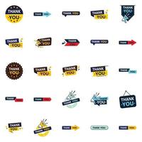 Thank You 25 High quality Vector Elements for Conveying Thanks