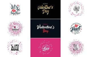 Valentine lettering with a heart design. Suitable for use in Valentine's Day cards and invitations vector