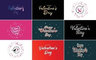 Valentine lettering with a heart design. Suitable for use in Valentine's Day cards and invitations vector