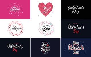 Valentine lettering with a heart design. Suitable for use in Valentine's Day cards and invitations vector