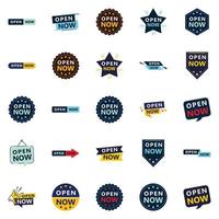 Open Now Vector Pack 25 Different Designs