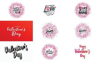 Be My Valentine lettering with a heart design. suitable for use in Valentine's Day cards and invitations vector