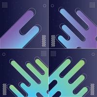 Pack of 4 Minimalistic Geometric Backgrounds with Dynamic Shapes vector