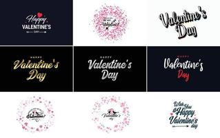 Valentine lettering with a heart design. Suitable for use in Valentine's Day cards and invitations vector