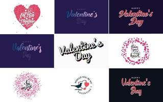 Valentine lettering with a heart design. Suitable for use in Valentine's Day cards and invitations vector