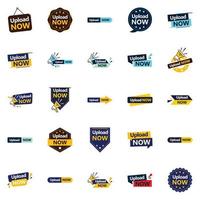 Start your next marketing campaign with the Upload Now Vector Bundle 25 Unique Designs Included