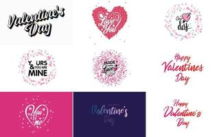 Be My Valentine Valentine's holiday lettering for greeting card vector