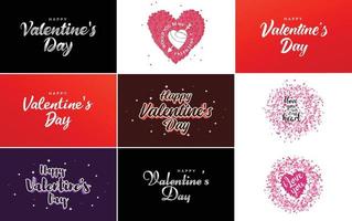 Valentine lettering with a heart design. suitable for use in Valentine's Day cards and invitations vector