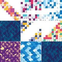 Seamless pattern of colorful blocks with shadow eps10 vector format