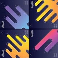 Pack of 4 Abstract Backgrounds in Color Vector Illustrations