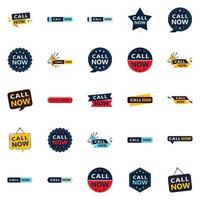 25 Versatile Typographic Banners for promoting calling in different contexts vector