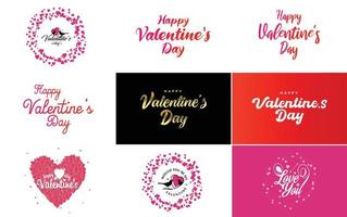 Valentine lettering with a heart design. Suitable for use in Valentine's Day cards and invitations vector