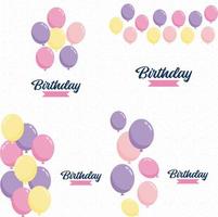 Birthday design with colorful balloons vector