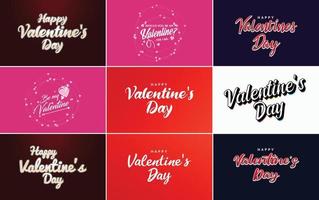 Happy Valentine's Day typography poster with handwritten calligraphy text. isolated on white background vector