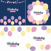 Birthday design with a pastel color scheme vector