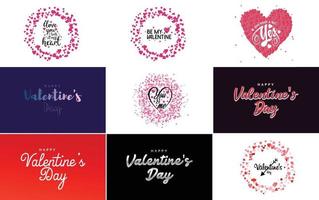 Be My Valentine lettering with a heart design. suitable for use in Valentine's Day cards and invitations vector