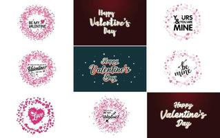 Love word art design with a heart-shaped background and a bokeh effect vector