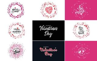 Love hand-drawn lettering with a heart design. Suitable for use as a Valentine's Day greeting or in romantic designs vector