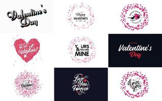 Valentine lettering with a heart design. suitable for use in Valentine's Day cards and invitations vector