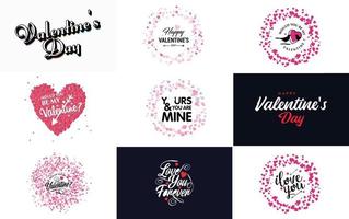 Valentine lettering with a heart design. suitable for use in Valentine's Day cards and invitations vector