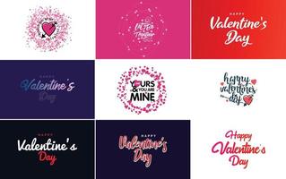 Valentine lettering with a heart design. suitable for use in Valentine's Day cards and invitations vector
