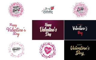 Valentine lettering with a heart design. Suitable for use in Valentine's Day cards and invitations vector