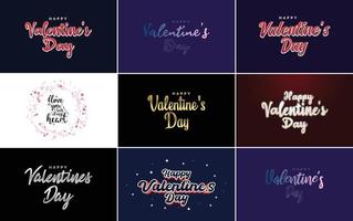 Valentine's hand-drawn lettering with a heart design. suitable for use as a Valentine's Day greeting or in romantic designs vector