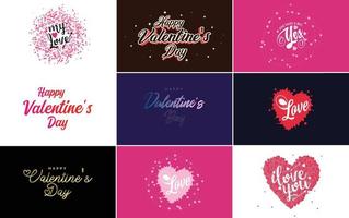 Valentine lettering with a heart design. suitable for use in Valentine's Day cards and invitations vector