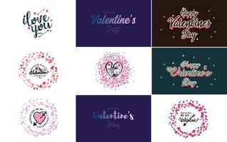 Valentine lettering with a heart design. suitable for use in Valentine's Day cards and invitations vector