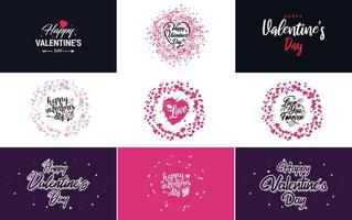 Valentine lettering with a heart design. suitable for use in Valentine's Day cards and invitations vector