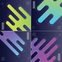 Pack of 4 Abstract Backgrounds in Color Vector Illustrations