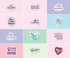 Valentine's Day A Time for Love Graphics Stickers vector