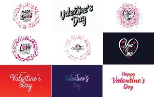 Valentine's lettering with a heart design. suitable for use in Valentine's Day cards and invitations vector