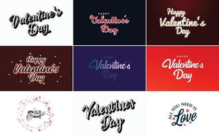 Be My Valentine lettering with a heart design. suitable for use in Valentine's Day cards and invitations vector