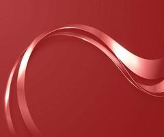Abstract elegant golden wave curved lines and lighting effect on red and cherry background photo