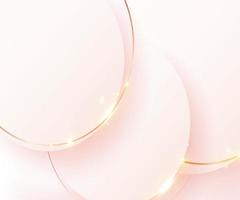 Abstract elegant red and rose gold and pink circle with love color lines rounded and light sparkling on Clean background photo
