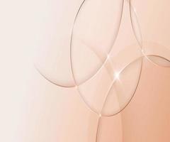 abstract gold circles lines overlapping on orange and rose gold background photo