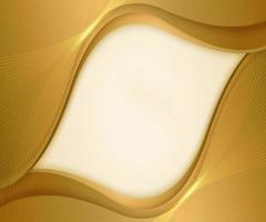 Abstract light brown yellow and green background with golden lines curved wavy sparkle with copy space for text luxury style template design golden color lines photo