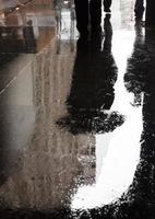 Rain and reflections in New York City photo