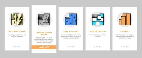 Floor Installation Onboarding Icons Set Vector
