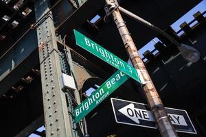 Street signs for Brighton Beach avenue photo