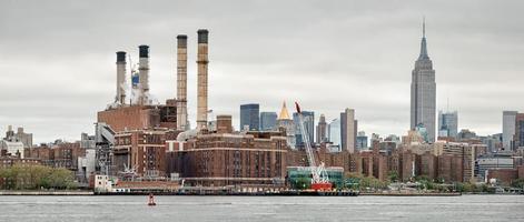 panorama del horizonte del centro de manhattan foto