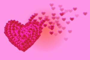 Valentines day pink heart background vector