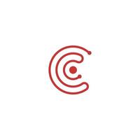 Letter C Bullseye Logo Ideas vector