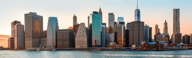 panorama del horizonte de la ciudad de nueva york foto